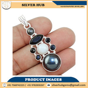 Pyrite <b>White</b> Opal Pendant 925 Solid Sterling <b>Silver</b> Wholesale Prices Pendant Handmade Jewelry Fine Pendant Exporter Gift - Product Image 4