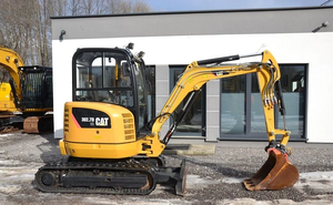 Mini-excavatrice Caterpillar 302.7D CR de 2,67 tonnes avec 3 godets, excavatrice hydraulique compacte à rayon de braquage réduit, à vendre - Product Image 4