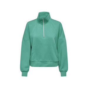 Sweat-shirt pull-over respirant anti-rides avec logo personnalisé sweat-shirt à capuche streetwear d'hiver pour femmes mélange de coton teint uni Technique solide - Product Image 1