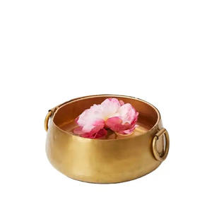 ชามสลัดโลหะทำมือดีไซน์โบราณ ของตกแต่งบ้าน ชามเสิร์ฟผลไม้ ของหวาน - Product Image 3