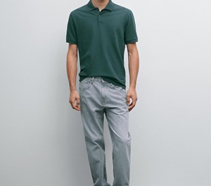 Camisas Casuales Elegantes para Hombre, Diseño Sólido, Corte Regular, Manga Corta, Antiarrugas, 100% Algodón Jersey, para Golf - Product Image 4