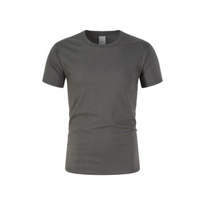 Vente en gros 100% coton T-shirt noir pour hommes Design personnalisé col en O haute qualité grande taille séchage rapide Fitness T-shirt blanc - Product Image 3