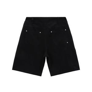 Pantalones cortos vaqueros Personalizados Baratos al por mayor cortados y cosidos dobladillo crudo desgastado lavado ácido pantalones cortos vaqueros largos hombres - Product Image 6