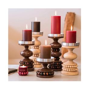 2024 New Wooden Candle Stand Products Tall Round Cylinder Floor Candle Holder Vase for Wedding Event Luxury Home Decorations - Product Image 3