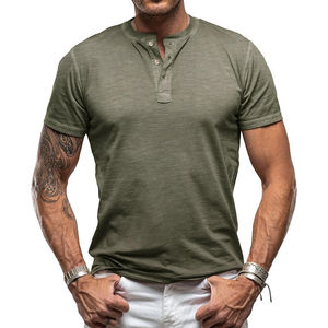 À la mode et élégant grande taille hommes Henley chemise Durable respirant tricoté coton décontracté sans col conception pour toutes les occasions - Product Image 2