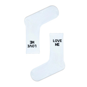 Calcetines Tenis Estampado Love Me Blanco Mujer - Product Image 1