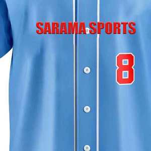 Vêtements de sport en polyester, uniforme de baseball personnalisé, conception de couleur personnalisée, vêtements d'équipe, ensemble de maillots de baseball, fournisseur en gros - Product Image 5