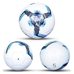 Balón de Fútbol de Entrenamiento Duradero Alaay, Tamaño 5 Personalizable, Logotipo Personalizado, Calidad Superior, Azul y Blanco, para Partidos - Product Image 2