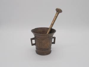 Mortero y Maja de latón y hierro populares, accesorios de cocina para restaurante en casa, herramientas para hierbas y especias, molinillo de Medicina de granito, triturador 2024 - Product Image 4