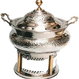 Casseroles rondes de haute qualité Hotpot meilleure qualité Pot forme ronde hôtels de table utilisation de réchauffement des aliments buffet chaud - Product Image 1