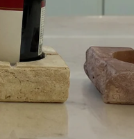 Porte-bouteilles en travertin naturel pur NANWEI, fabriqué à la main pour un rangement et une présentation raffinés du vin, pierre naturelle de qualité supérieure