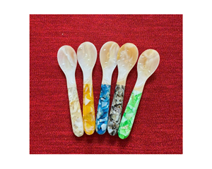 Cuchara de madre perla sostenible | Cuchara de concha de caracol de mar hecha a mano biodegradable para servir comida de lujo Cucharas de concha marina - Product Image 3