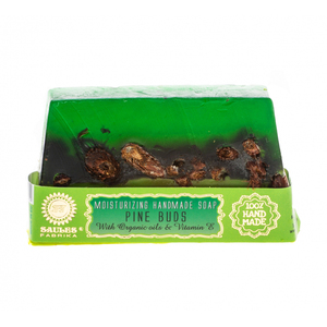 Savon artisanal de luxe à base de bourgeons de pin naturels de qualité supérieure, 80g, soin de la peau, lavage du corps et du visage, étiquette privée OEM ODM - Product Image 1