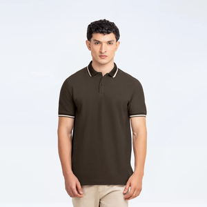 Chemise de golf pour homme en coton respirant avec broderie personnalisée, logo personnalisé, vêtements de golf, polo en coton de haute qualité - Product Image 1