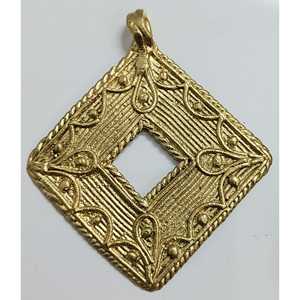 Bijoux ethniques pour femmes de la collection Mukherjee Handicrafts, pendentif en laiton Dokra, design Dhokra, autres accessoires, 12cmX12cmX12cm - Product Image 2