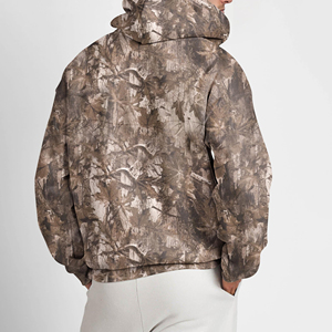 Sudadera con Capucha Extra Grande de Camuflaje para Hombre, Diseño Estampado de Jungla, Hombros Caídos, Manga Larga, Transpirable - Product Image 2