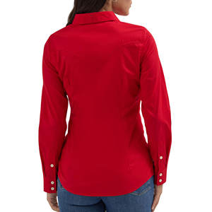 Camisa Vaquera para Mujer, Mangas Largas, Logotipo Personalizado, Ropa de Calle de Invierno, Tejido Vaquero Grueso y Transpirable 100% Algodón - Product Image 2