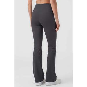 Tommylife Wholesale Anthracite Flexible High Waist Sports Performance Women's <b>Flared</b> <b>Leggings</b> - 94686 - Anthracite - Product Image 6