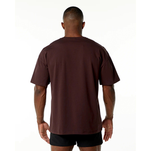 T-shirt de luxe en coton 100% surdimensionné pour hommes Logo personnalisable T-shirt blanc personnalisable de haute qualité lourd longue longueur - Product Image 3