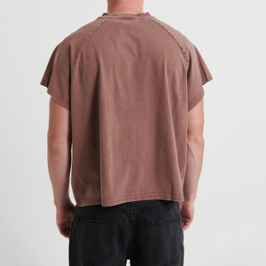 T-shirt court 100% coton pour hommes Logo personnalisé à épaules tombantes T-shirt court imprimé coupe ample de haute qualité pour hommes Vente en gros - Product Image 5