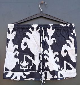 Short de pyjama indien en coton imprimé bloc à la main Ensemble de vêtements de détente décontractés pour femmes Ensemble de shorts PJ tissés pour station ou maillot de bain - Product Image 3