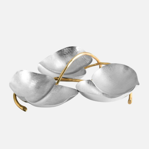 Cuencos de acero inoxidable de calidad superior y mesa de diseño de rama de Granada de latón, cuenco decorativo para servir frutas secas o aperitivos - Product Image 2