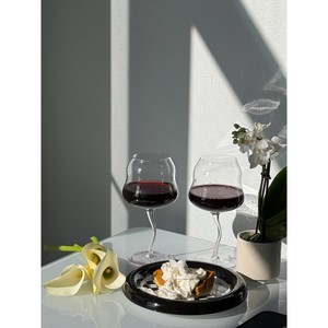 แก้วไวน์สไตล์ฝรั่งเศสวินเทจสีแดงแบบนูนแก้วไวน์คริสตัลหรูหราของขวัญขึ้นบ้านใหม่ - Product Image 6