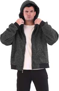 เสื้อมีฮู้ดโอเวอร์ไซส์ผ้าฝ้าย100% สีพื้น - Product Image 4