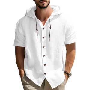 2025 verano hombres deportes viaje ocio manga corta sudadera moda versátil Sudadera con capucha camiseta moda ajuste suelto - Product Image 1