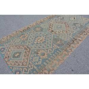 Tapis Turc Vintage 9x12 Ethnique Patchwork Design Vert Beige Tapis en Laine avec Support en Latex pour Décorations de Salon - Product Image 2