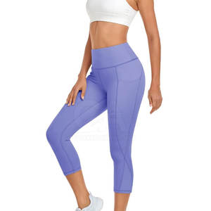 Women Workout Yoga Seamless Capri <b>Leggings</b> Lightweight Women <b>Leggings</b> Best Price Spandex / <b>Nylon</b> Capri <b>Leggings</b> - Product Image 5