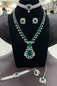 Top indio verde perla collar encantador S925 plata esterlina joyería de gama alta moda mujer láser ónix pendientes fiesta regalo - Product Image 2