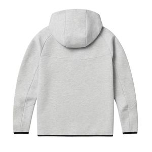 Conjunto Deportivo para Hombre, Chaqueta con Capucha y Cremallera Completa, Pantalones Deportivos, Estilo Windrunner, Felpa Técnica, Color Gris Jaspeado, para Entrenamiento Atlético - Product Image 4