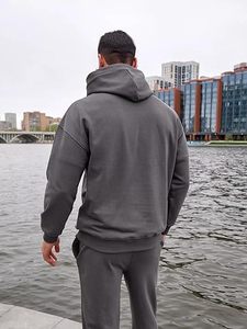 Sudadera con Capucha de Manga Larga para Hombre, 100% Algodón, Forrada, Antiarrugas, Capa de Invierno para Comodidad y Estilo Urbano - Product Image 3