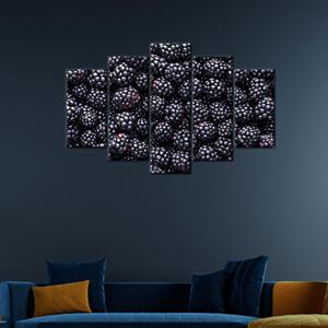 ศิลปะบนผืนผ้าใบตกแต่งผนังลายเบอร์รี่สุดหรู - ดีไซน์พิมพ์ลายทันสมัย, ชุด 5 ชิ้น: แกลเลอรี่แรป - Product Image 1