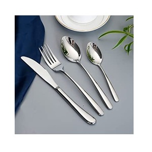 Ensemble de couverts modernes en acier inoxydable avec poignée de créateur, cuivre, argent, or et noir, couverts polis miroir pour hôtel - Product Image 6