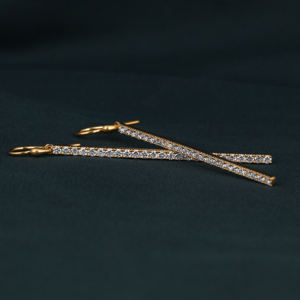 Pendientes de araña de diamantes cultivados en laboratorio de corte redondo IGI certificado platino chapado en oro clásico regalo elegante para mujeres todas las ocasiones - Product Image 1