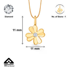 Collar Clásico con Colgante de Trébol de Oro y Diamantes para Mujer - Product Image 5