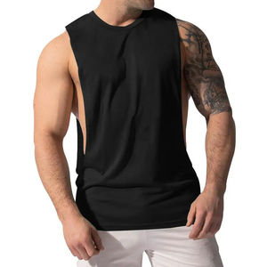 Haute qualité été athlétique sans manches débardeur hommes séchage rapide coupe ample Spandex matériel impression Fitness entraînement musculation - Product Image 4