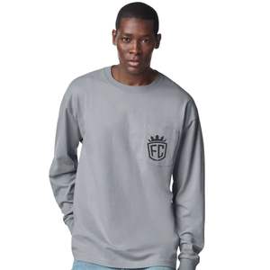 <b>Men</b> Oversized <b>Long</b> <b>Sleeve</b> Pocket Tee Soft Cotton Crewneck Casual Everyday Streetwear Top - Product Image 4