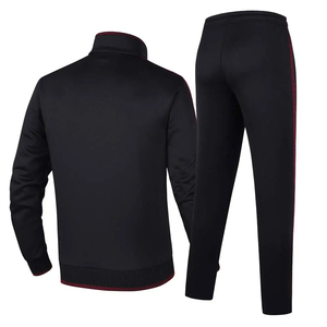 Vente en gros Ensemble de survêtements épais 100% coton avec fermeture éclair pour hommes, pantalon de survêtement d'hiver deux pièces respirant avec logo personnalisé, grande taille - Product Image 2