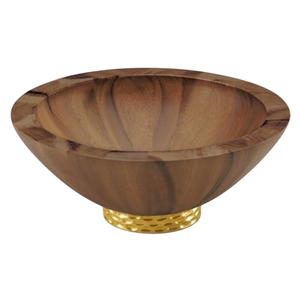 Attrayant en bois fleur conception vaisselle salade soupe bol de service haut vente maison Table organisateur poli pour les Occasions de mariage - Product Image 5