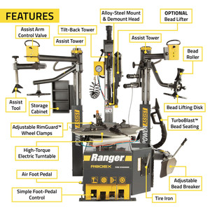 2026 R80EX New Gray <b>Tire</b> <b>Changer</b> with 34\" Clamping Capacity Dual-Tower Assist & Tilt Back for Automotive Repair - Product Image 5