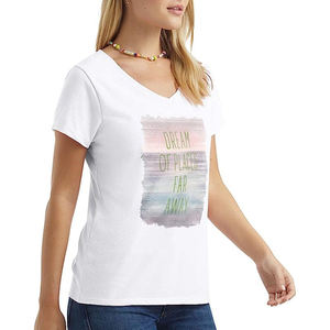 เสื้อยืดสำหรับผู้หญิงพิมพ์ลายสกรีนโลโก้ออกแบบได้ตามที่ต้องการ - Product Image 3