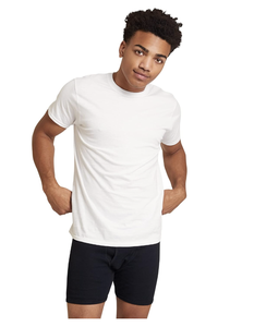 T-shirt uni blanc vintage pour hommes T-shirts en coton avec logo personnalisé de marque - Product Image 3