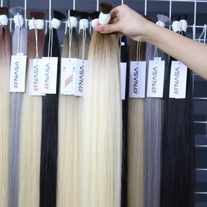 ผมต่อแบบหนาผมมนุษย์แบบคู่สีอ่อนขนาด10นิ้วน้ำหนัก100กรัม - Product Image 1