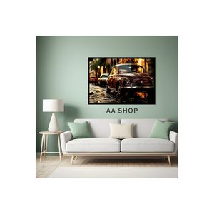 Vosvos <b>Large</b> Size 70x50cm MDF Table Colorful Faded Quality <b>Printing</b> <b>Frame</b> 154 Wall Accents - Product Image 2