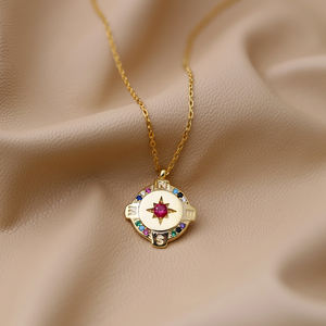 Collier à breloques minimaliste en pierre de Zircon, bijou en argent Sterling 925 fabriqué à la main - Product Image 4