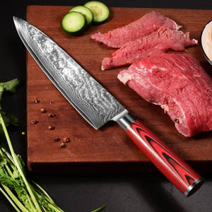 Venta al por mayor pedidos a granel personalizados OEM ODM servicio de acero de alto carbono Damasco cocina profesional Chef cuchillo afilado - Product Image 2