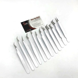 แหนบขนตาสำหรับใช้ในการผ่าตัดเกรดใช้ในการผ่าตัดทำจากผงเคลือบสีขาวทำจากสแตนเลสออกแบบโลโก้ได้อย่างยั่งยืน - Product Image 4